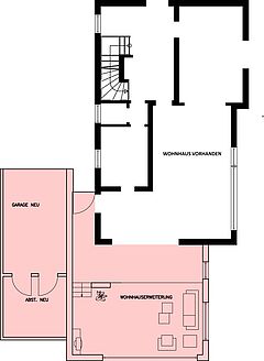 Grundriss Anbau und Bestand