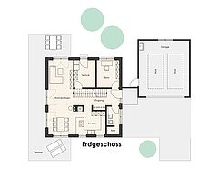 Grundriss Erdgeschoss Stadtvilla