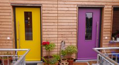 Haustüren der Staffelgeschosse für PatchWorkHaus in Aachen