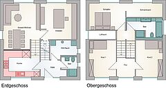 Grundrisse Erdgeschoss und Obergeschoss