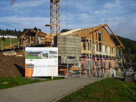 Bautenstand beim Neubau eines Gastronomiegebäudes in Willingen