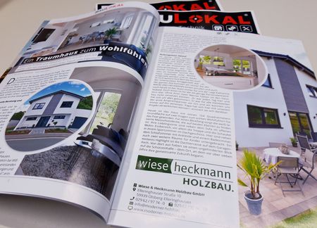Baulokal Ausgabe mit Bauherrenstory Holzhausbau Wiese und Heckmann