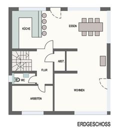 Grundriss Erdgeschoss Einfamilienholzhaus