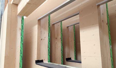 Vormontage Wandfertigung Holzrahmenbau