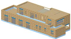zweigeschossiger Holzbau 3D Ansicht Planung